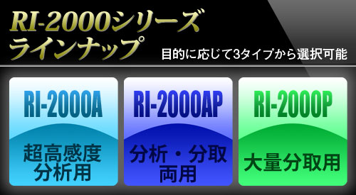目的に応じて3タイプから選択可能