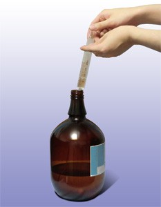 3リットル瓶からの吸引例